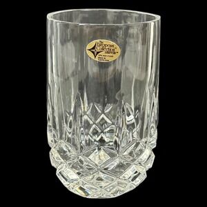 VTG European Collection 24% Lead Crystal Tumbler Glass Yugoslavia Diamond Cut‎